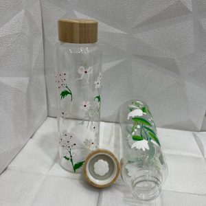 بطری اب پیرکس درب بامبو